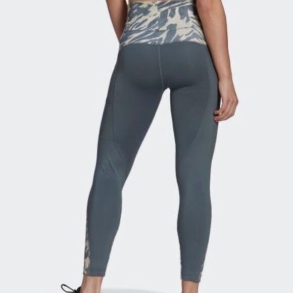 Adidas x Zoe Saldana Multisport Tights in Blue Oxide/ Halo Green Size 1X - Picture 3 of 10